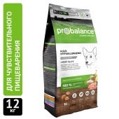 Сухой корм для собак Probalance Hypoallergenic, чувствительное пищеварение, 12кг