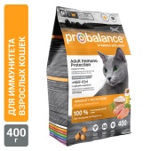 Сухой корм для кошек Probalance Immuno, защита иммунитета, с курицей и индейкой, 400г