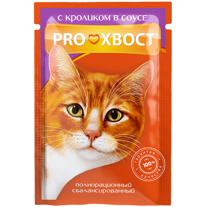 Консервированный корм для кошек Proхвост с кроликом в соусе, 85г