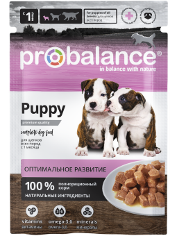 Консервированный корм для щенков Probalance Puppy Immuno Protection, защита иммунитета, 85г